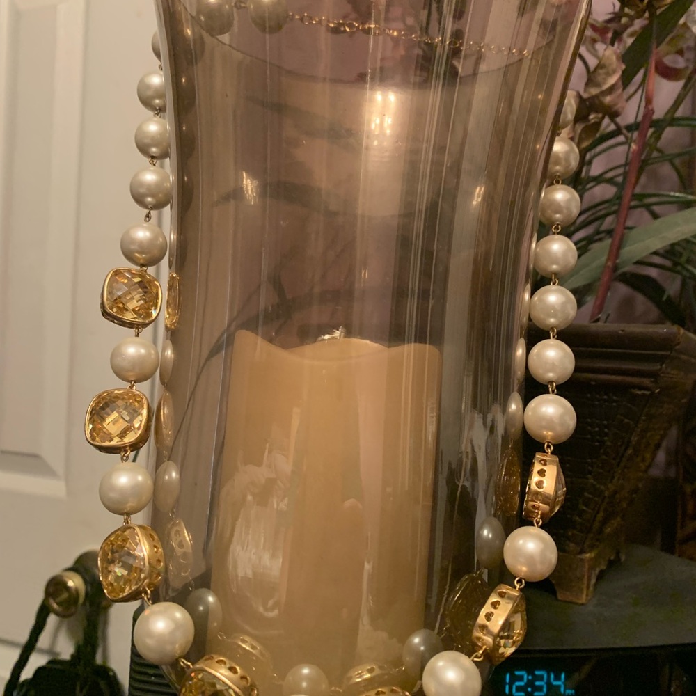 Joan Boyce Pearl and Gold Necklace